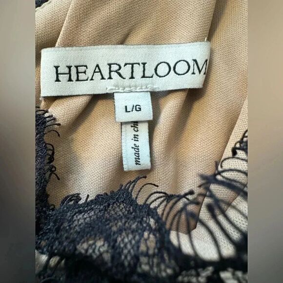 Heartloom Revolve Sera Lace Dress | Size Large | Black with
Tan lining - Picture 5 of 9